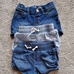 Three pairs of 3T cat and Jack shorts